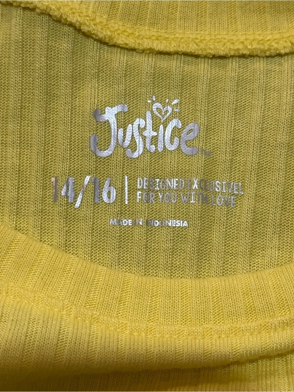 Justice soft yellow